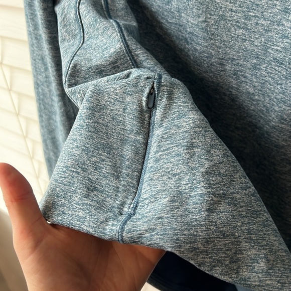 NWOT Lululemon Always Alert Cropped Half Zip Pullover Heather Petrol Blue Size 6 - Picture 10 of 12